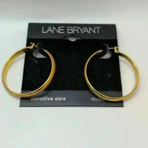 Goldtone Lane Bryant hoop earrings